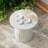 Round Patio Side Table, Metal Steel Outdoor Side Table, Patio Accent End Table-1461477999
