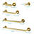 6-Piece Solid Brass Wall-Mounted Bathroom Towel Rack Hardware Set-772429470