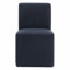 Chaise d'appoint rembourrée en polyester avec roulettes Bralan-2125657207