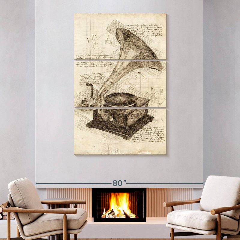 Abarca Old Gramophone, 74" H x 48" W