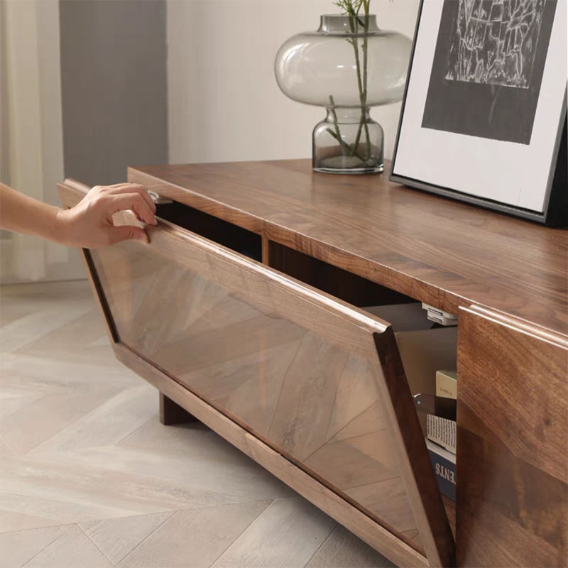 Meuble télé moderne et simple rétro, 82.67"