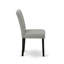 Ensemble de table de salle à manger 7 pièces - 6 chaises Parson rembourrées Shitake, dossier de chaise haute et table de cuisine en ciment - Finition noire brossée-10743721