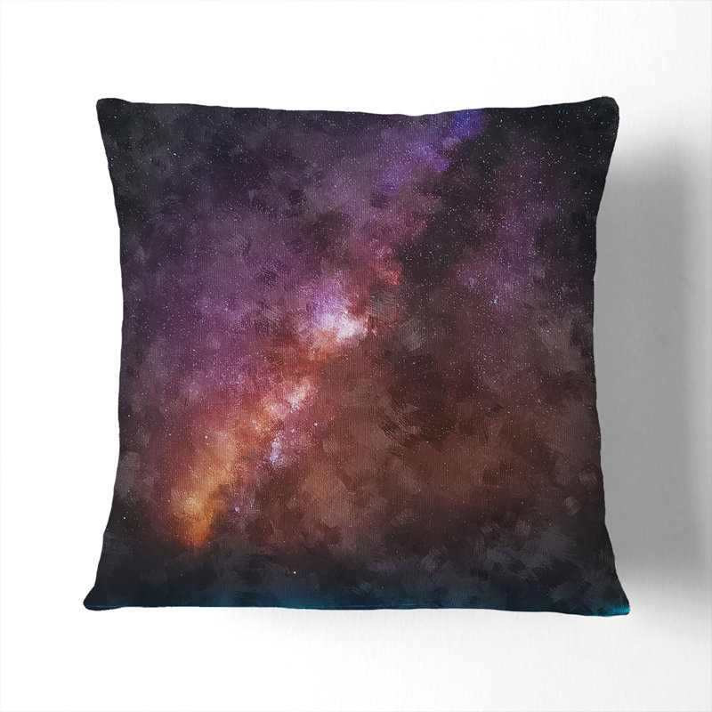 Stars over the Ocean Cushion with Filling, 40cm H x 40cm W x 15cm D, White