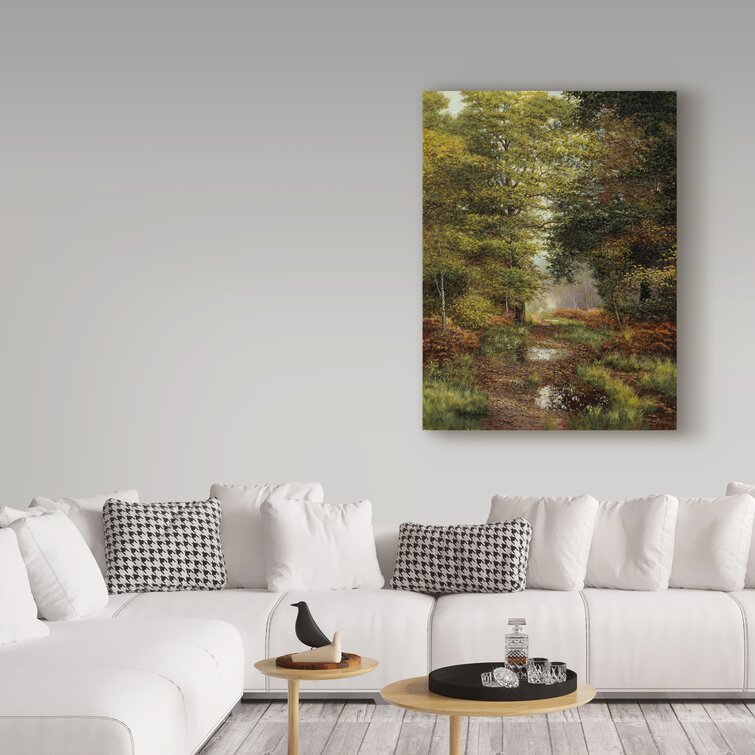 Millwood Pines Woodland In The Fall On Canvas by Bill Makinson Print ...