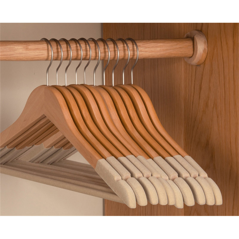 Cintre standard en bois octavus antidérapant pour robe / chandail / chandail, 20