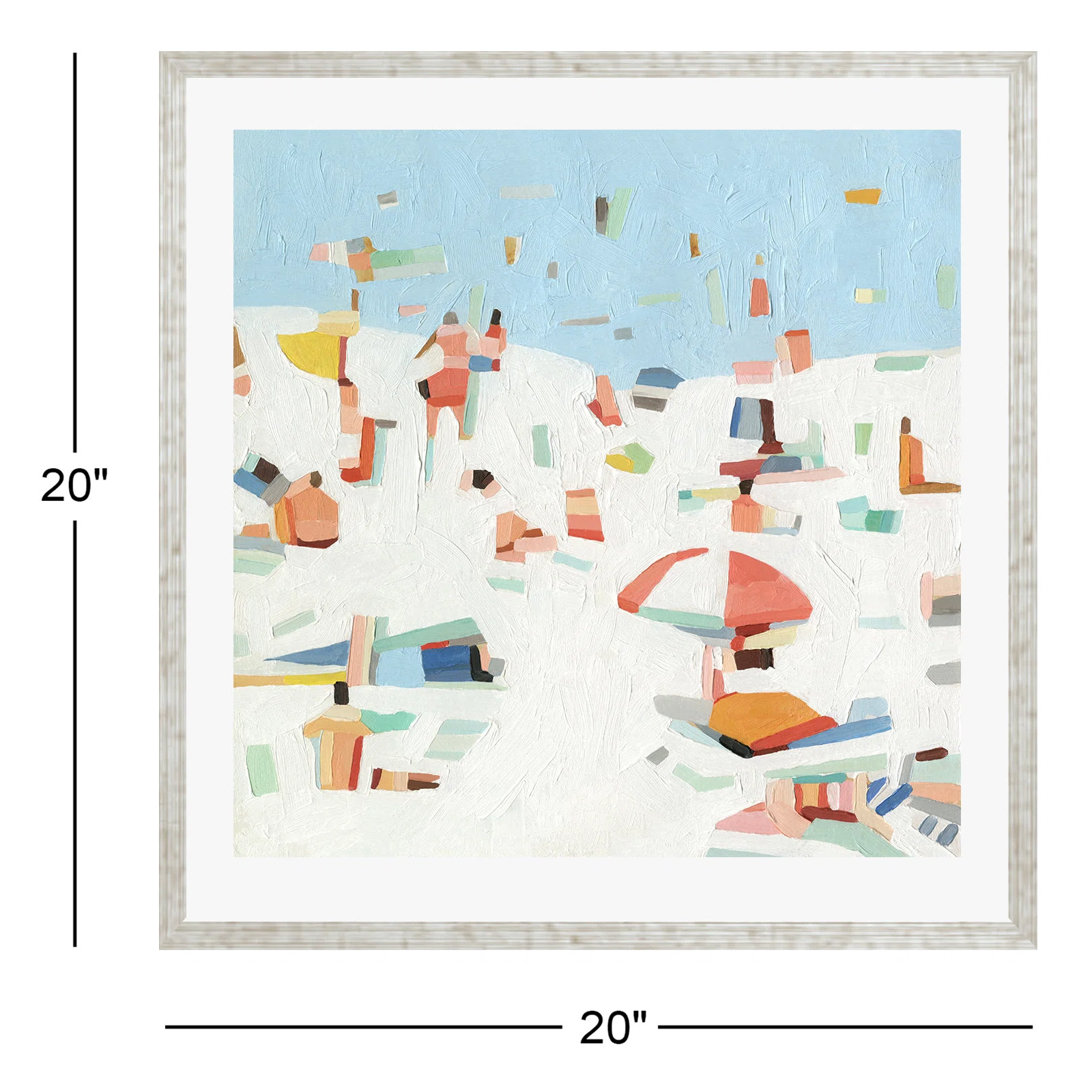 Summer Confetti III Painting by Emma Scarvey, Pattern Silver, 20"H x 20"W