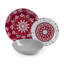 Mandala Red Dinnerware Set 18 Piece - Service for 6