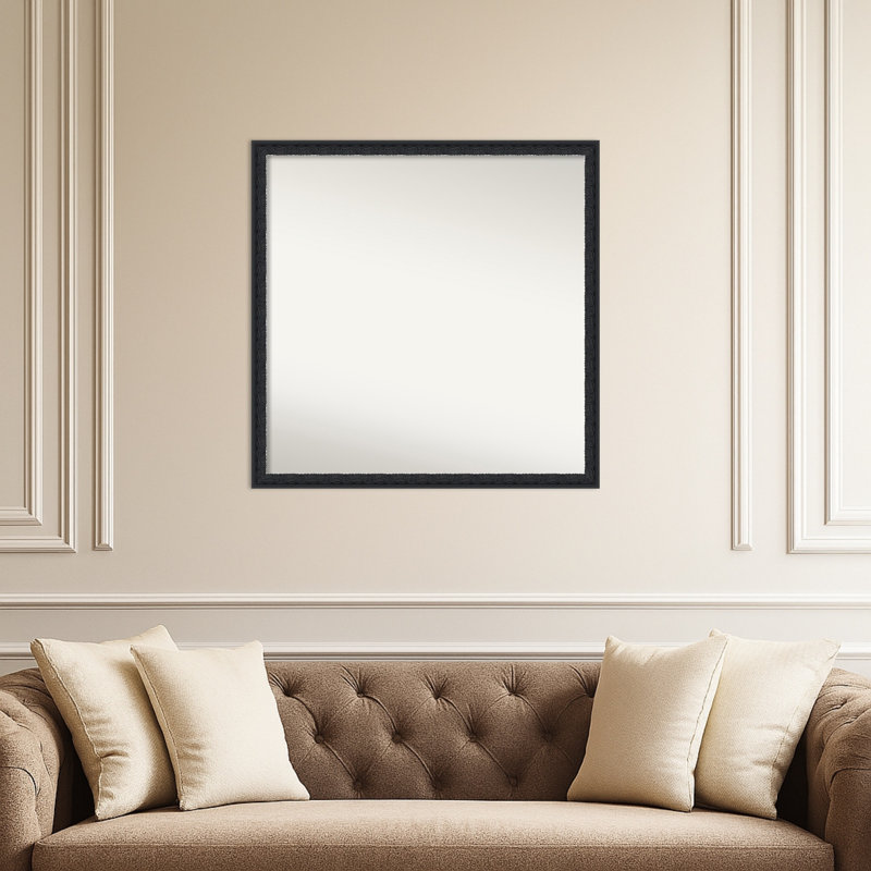 Miroir mural Bethany, 28 po x 28 po, Noir