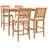 4 - Person Teak Solid Wood Patio Dining Set Umbrella Hole Included Rectangular Table