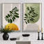 Boho de style Mid-Century moderne, "Bold Bright Yellow & Green Leaves-70115285-70115282