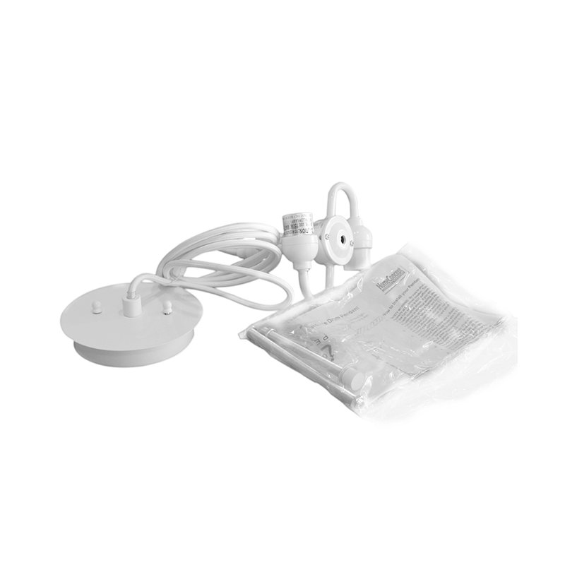 Abat-jour coquille d'œuf l 19 po avec diffuseur, corde blanche 19 po