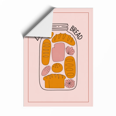 Love Bread Minimalist - Framed Print
