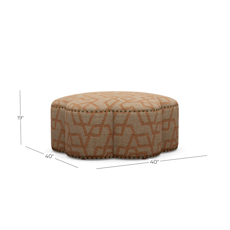 Kate 40" Ottoman, Perky 855472, Antique Brass