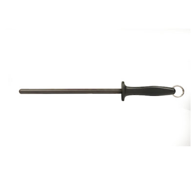 Tige d'aiguiseur en céramique noire Master Grade sans impact, affûteuse pour couteaux de cuisine L 11 po P 0,6 po