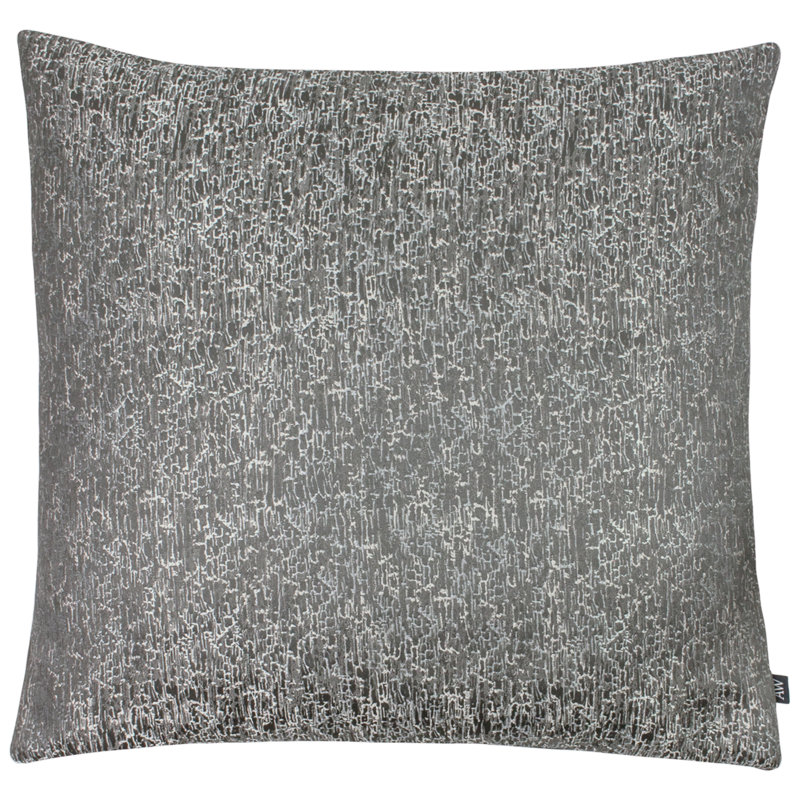 Calhoun Abstract Sun Yellow/ Gold Square Cushion, Slate/Steel, Polyester/Polyfill