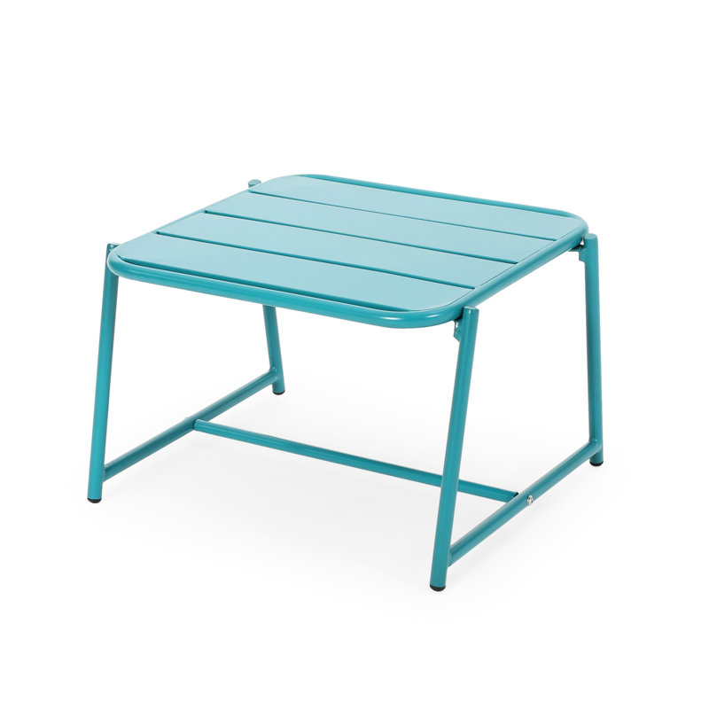 Table d'appoint mat sarcelle, rendant le fer à repasser plus attrayant pour un décor élégant