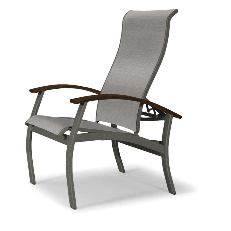 Chaise de patio Askar, Alliage Sunbrella®, Graphite texturé, Kona
