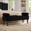 Banc long en velours rembourré avec bouton capitonné, idéal pour la chambre à coucher et le salon-590024935