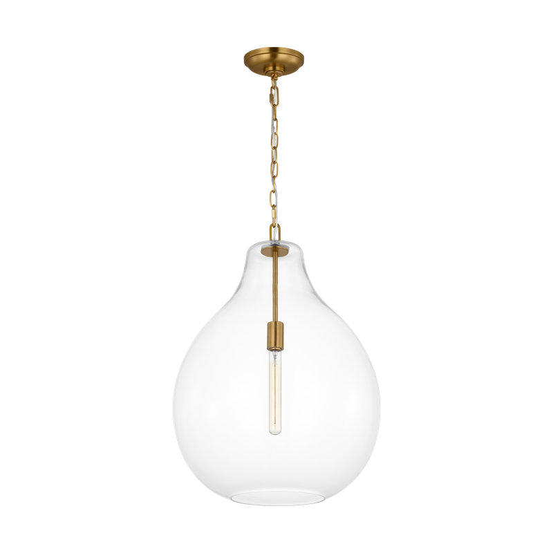 Magnus 1 - Light Teardrop Pendant, Burnished Brass, 25.88" H x 18.5" W x 18.5" D