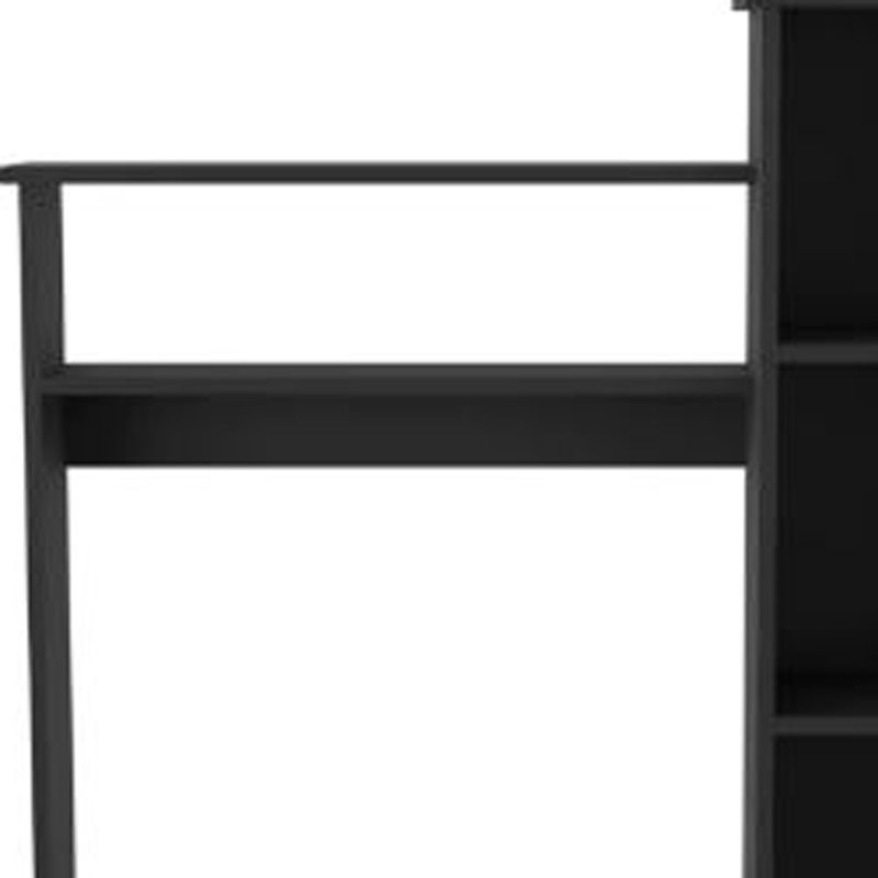 Versalles Writing Desk, Modern Studio or Office Desk, Two Superior Shelves, And Five Side Open Shleves For Books Organization