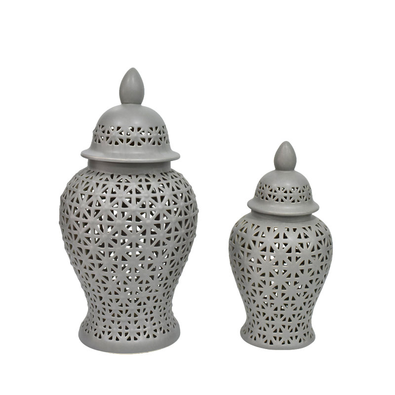 Adrienne Ceramic Ginger Jar, 46cm H x 25cm W x 25cm D