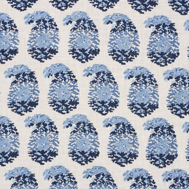 Schumacher X Rita Konig Terry Fabric, Blue/Navy