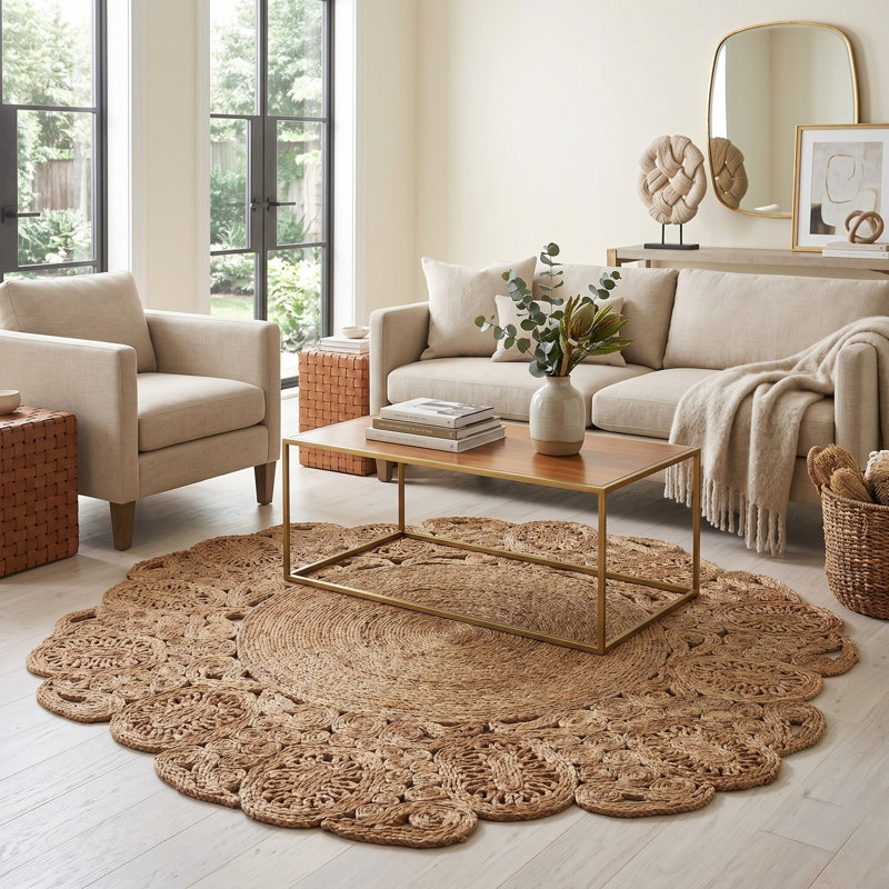 Klara Hand Braided Indoor Rug, Round 4'