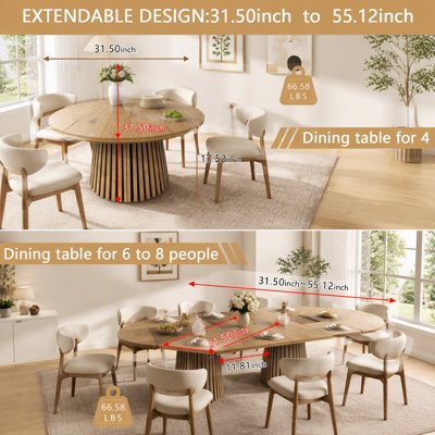 Table basse extensible en bois