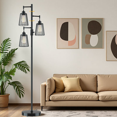 Lampe sur pied à branches 71 "à intensité variable avec 3 ampoules incluses
