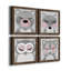 Ours - ensemble de 4 peintures sur toile encadrées-60148025-60148028