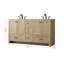 Meuble-lavabo double en bois de manguier l 60 po Soma