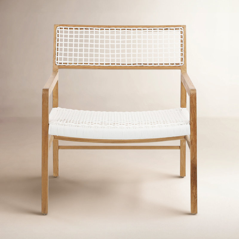 Chloe 26" W Armchair with White Seat