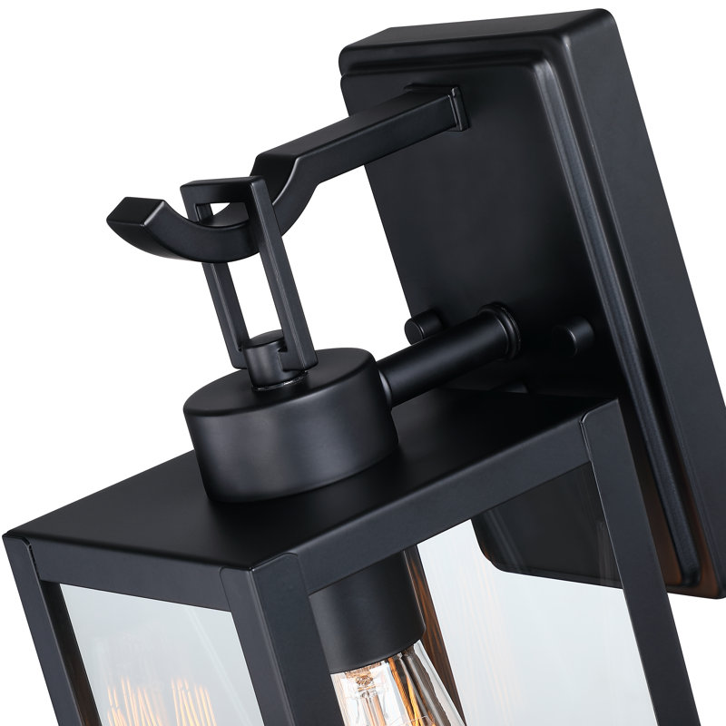 Schock Matte Black Outdoor Wall Lantern, 34.7cm H x 12.7cm W x 16.7cm D