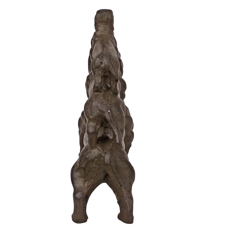 Stacked Hot Dogs Dachshund Cast Iron Statue