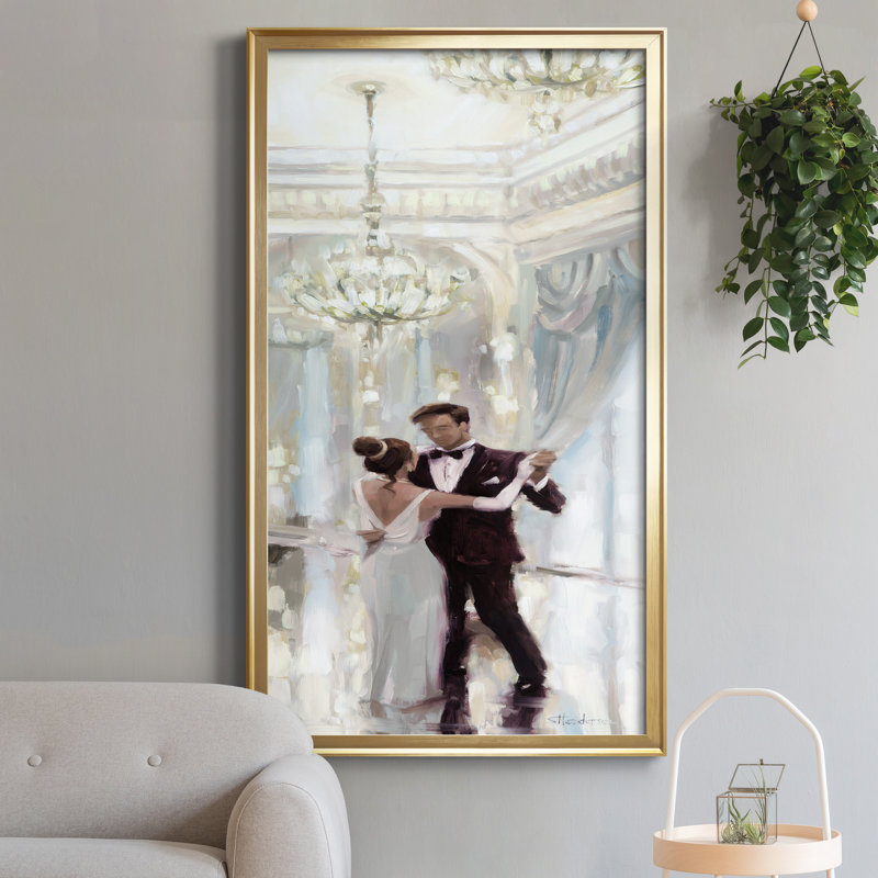 Ballroom Dancing - Peinture sur toile encadrée, Doré, H 22,5 po x l 42,5 po x P 1,5 po