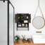 Armoire murale de salle de bain, grise, avec barre à serviettes et espace de rangement caché gris-380180558