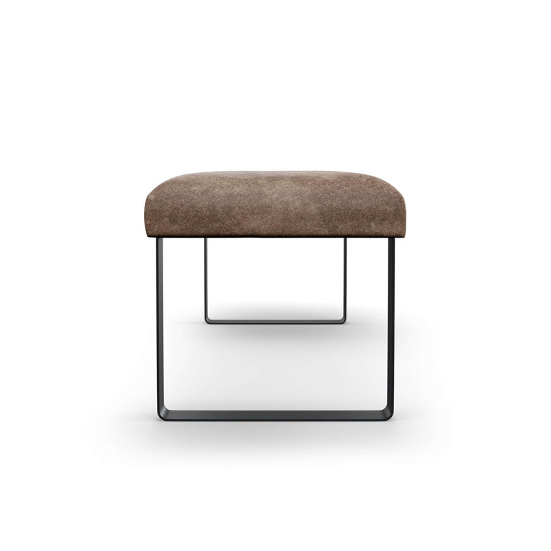 Narali Upholstered Bench, Brown/Charcoal
