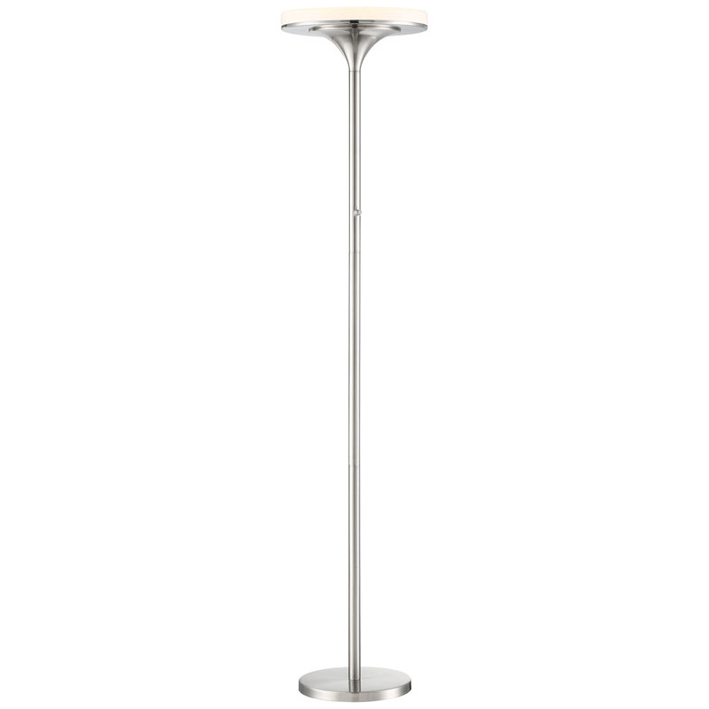 Athina 70'' Brushed Nickel LED Torchiere Floor Lamp
