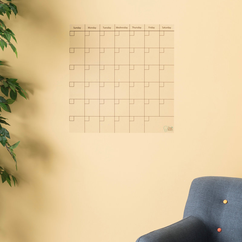 ThinkBoard No High Pressure Laminate Wall Whiteboard, Clear, 14" x 14"