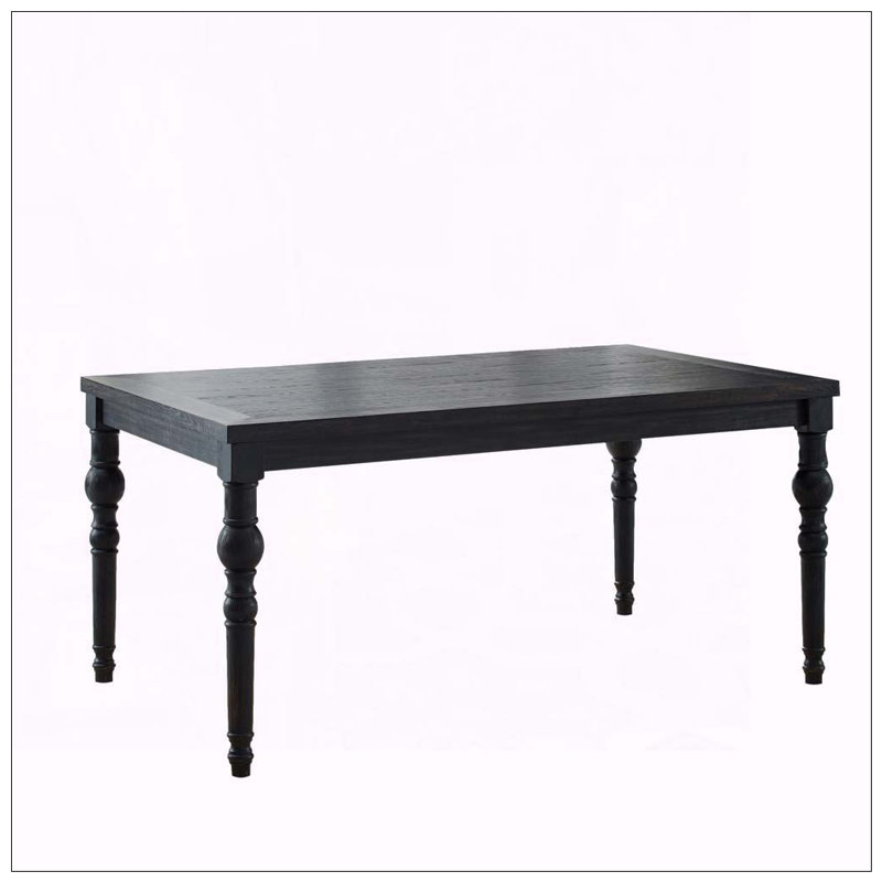 Traditional Style Dining Table – Black Finish