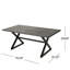 Table de salle à manger d'extérieur avec structure en aluminium et en acier, gris / noir - s'adapte à la structure du patio, de la cour, du jardin et du style de vie des utilisateurs