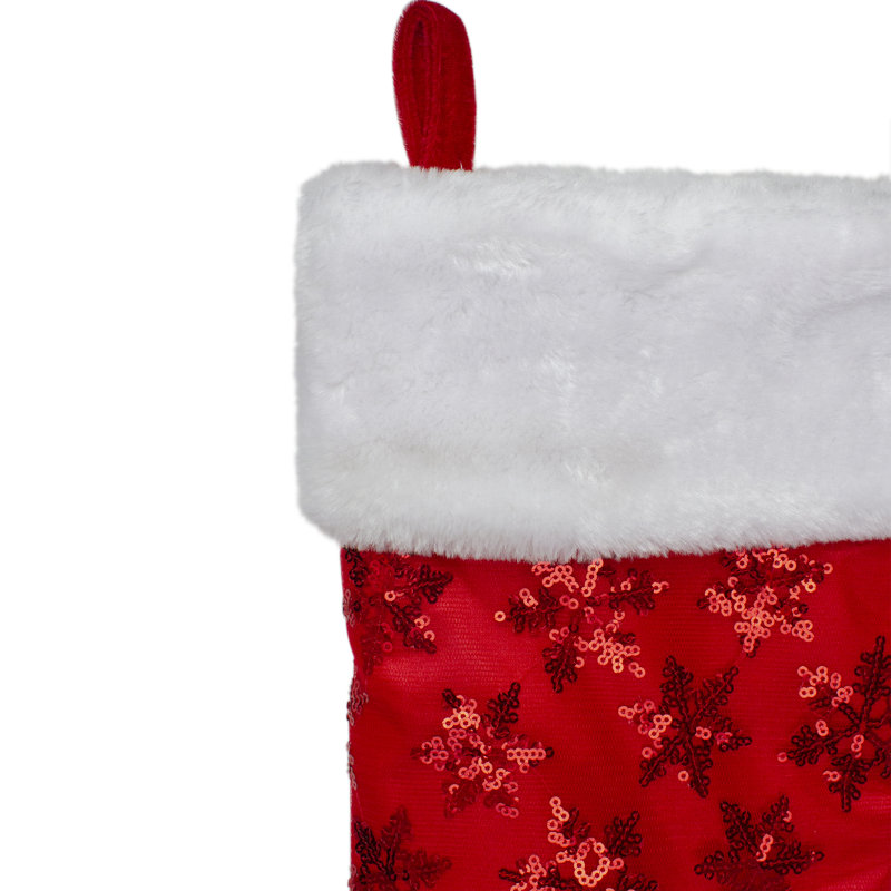 Chaussette de Noël 20,5 po, Rouge