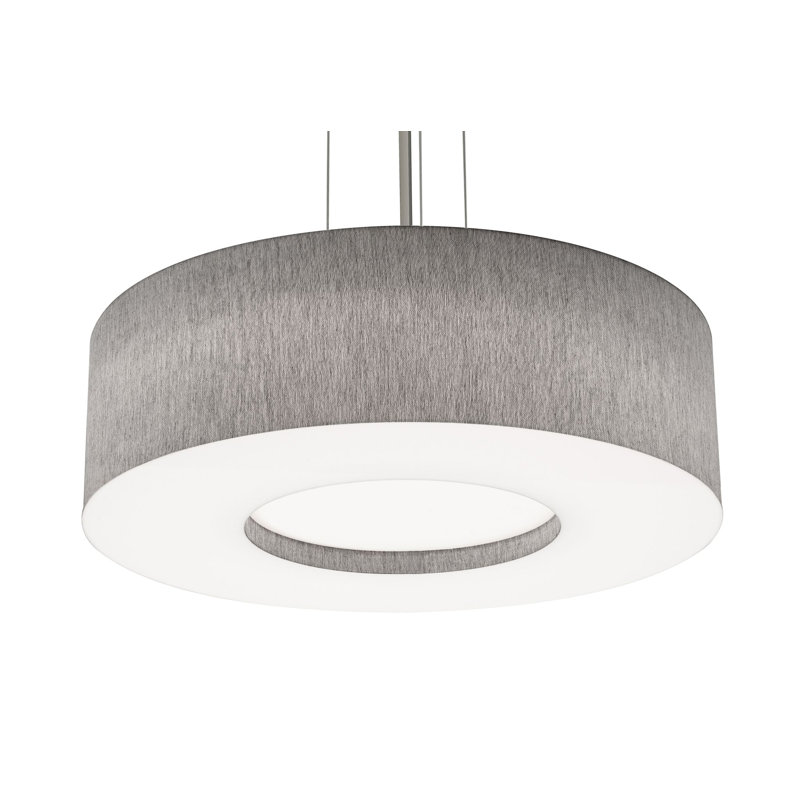 Luminaire suspendu tambour Bozko, Noir, Oui, H 46 po x l 30 po x P 30 po