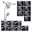 7-Setting Dual Rain Shower Head System with Drill-Free Slide Bar - Chrome High-Pressure Shower Spa Combo-123517187