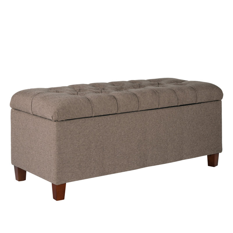 Allessandra Upholstered Storage Bench, Brown