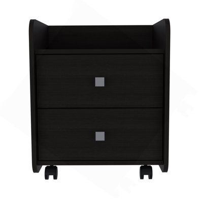 1-Shelf 2-Drawer Nightstand Wenge