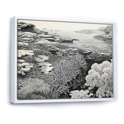 Scènes marines grises sur toile
