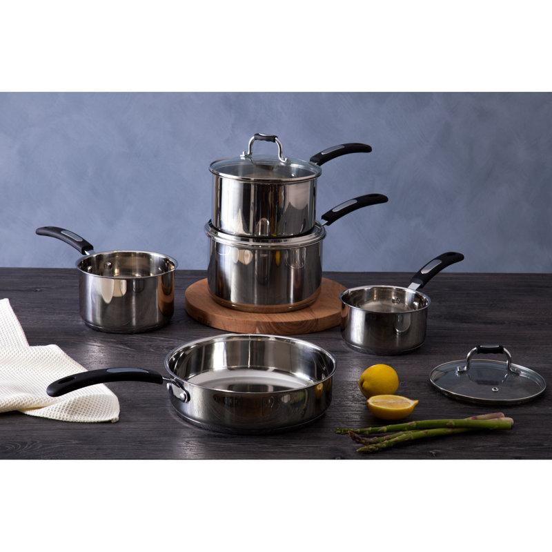 Manawa 6 - Piece Non-Stick Stainless Steel Cookware Set