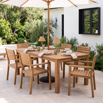 Alyisa 88" Eucalyptus Patio Table