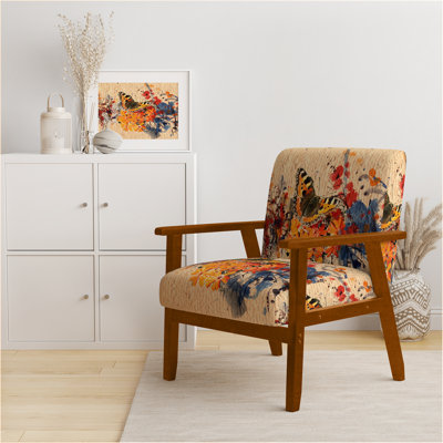 Chaise avec accoudoirs en velours Magiera